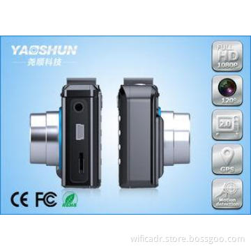 Mini Full HD Car DVR 1080P GPS DC 12V 120 Degree Wide Angle
